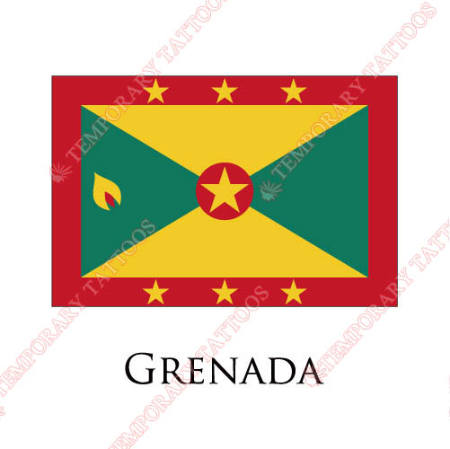 Grenada flag Customize Temporary Tattoos Stickers NO.1884